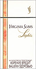 Virginia Slims Lights 100's Cigarette Pack