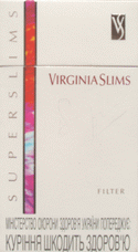 Virginia Slims Super Slims Filter 100's Cigarette Pack