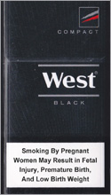 West Black Compact Cigarette Pack