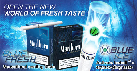 Marlboro Blue Ice and Fresh Menthol